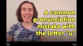 An English pronunciation mistake with the letter “U”