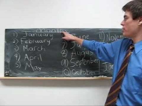 Learn English Study Lesson 39 Free ESL the months of the year 1