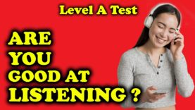 Listening Test + PDF – Level A – Improve your listening comprehension  skill – Easy English Lesson